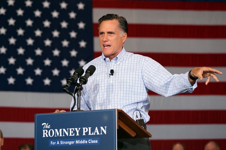 Candidato republicano, Mitt Romney.