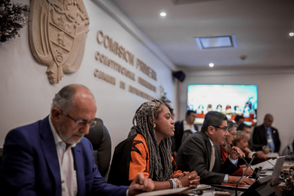 Ministra de Educación, Aurora Vergara, en el primer debate del proyecto de ley estatutaria de educación.