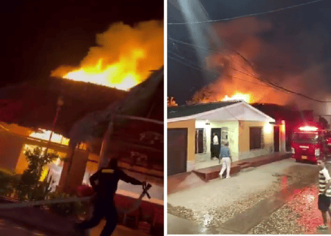 Se incendió restaurante en Polonuevo, Atlántico, en medio de fiestas patronales