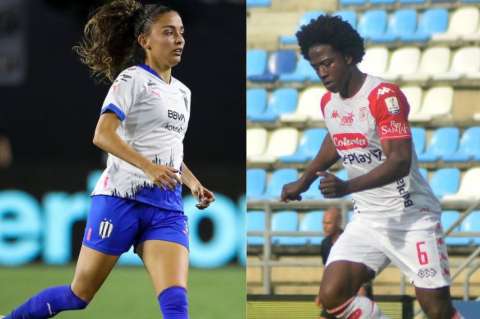 Isabella Echeverri y Carlos Sánchez, miembros del Consejo Mundial de Futbolistas