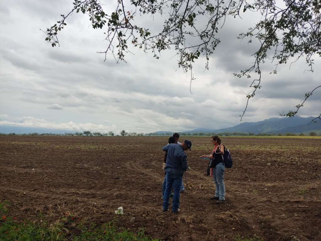 Un grupo de investigadores toma medidas de hidrógeno en campo durante su estudio en el Valle del Cauca.