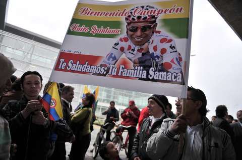 Así fue recibido Nairo Quintana a su regreso a Colombia