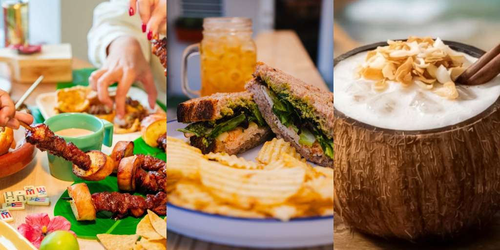 Brochetas de pollo con guayaba, bocadillos salados y coquito, algunas de las recetas más populares en Puerto Rico.