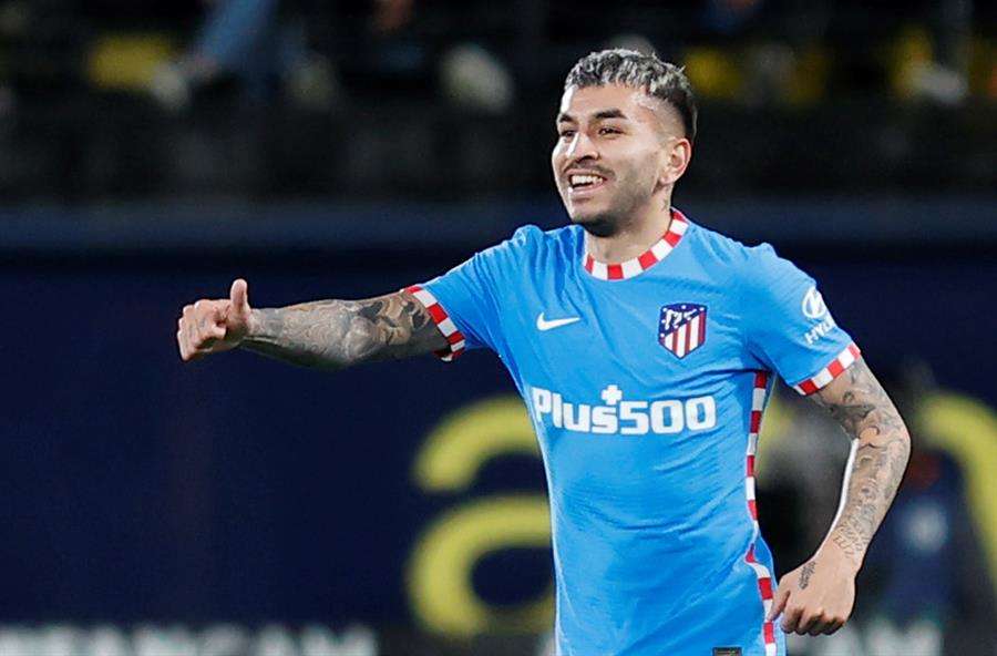 Ángel Correa después de su gol contra Villareal.