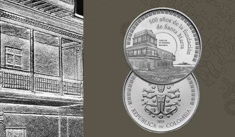 El Banrep lanza moneda conmemorativa de los 500 años de Santa Marta