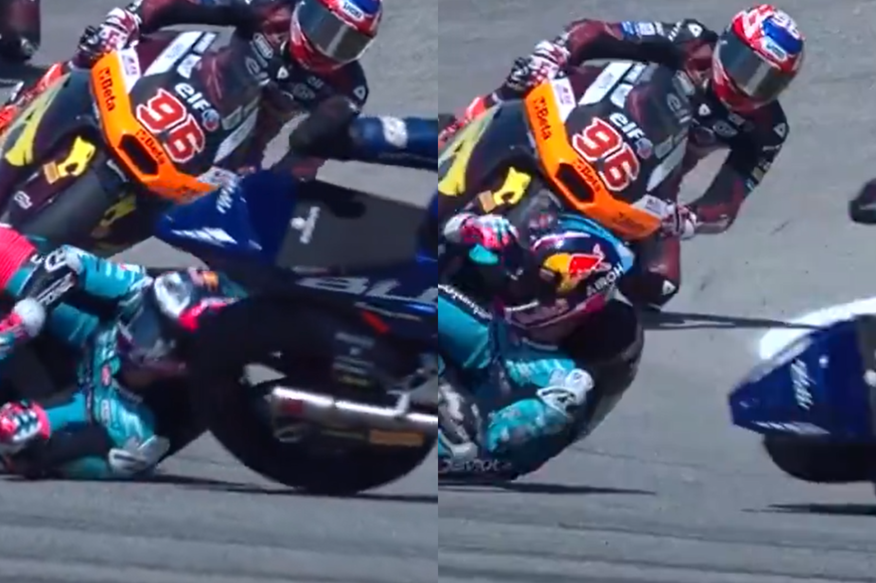 Así fue el accidente de David Alonso en el Gran Premio de España.