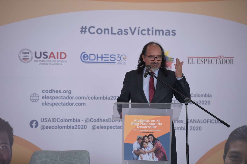 Director de la Consultoría para los Derechos Humanos y el Desplazamiento (Codhes), en el foro “Víctimas en el Plan Nacional de Desarrollo - Cómo garantizar sus derechos”.