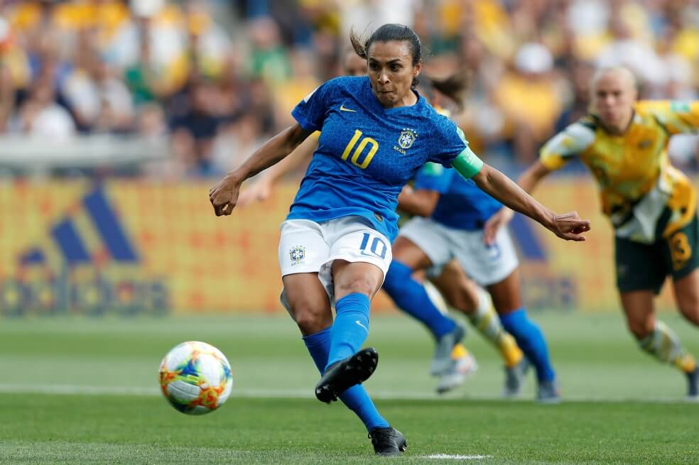 Marta, de 33 años, ha disputado cinco mundiales con la selección de fútbol de Brasil. / EFE