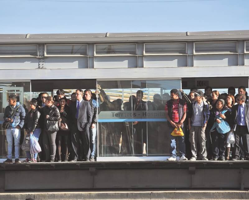 Cada día, las cuatro estaciones de la troncal reciben a 105.000 pasajeros que viajan hacia Bogotá. / Jorge Londoño