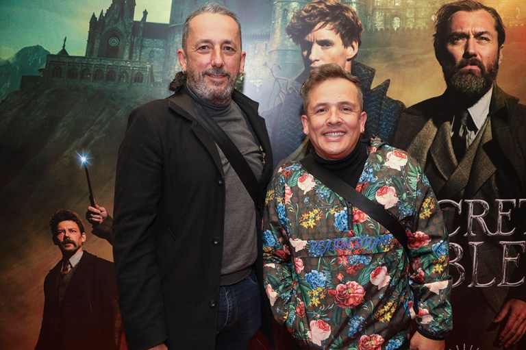 Santiago Escobar y Jorge Duque premier Animales Fantásticos los secretos de Dumbledore