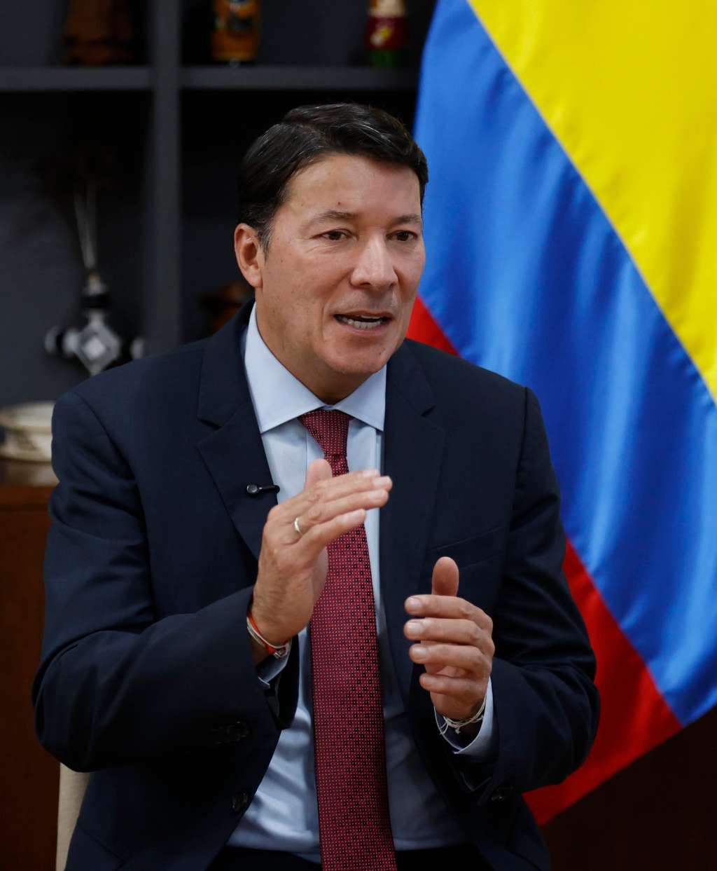 AME2167. BOGOTÁ (COLOMBIA), 19/06/2026.- El registrador Nacional del Estado Civil, Hernán Penagos, habla durante una entrevista con EFE este martes, en Bogotá (Colombia). EFE/ Mauricio Dueñas Castañeda
