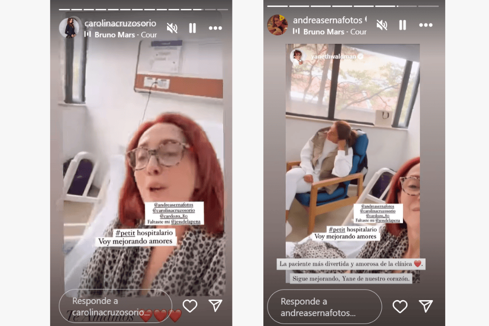 Carolina Cruz y Andrea Serna llegaron al hospital a visitar a reconocida actriz
