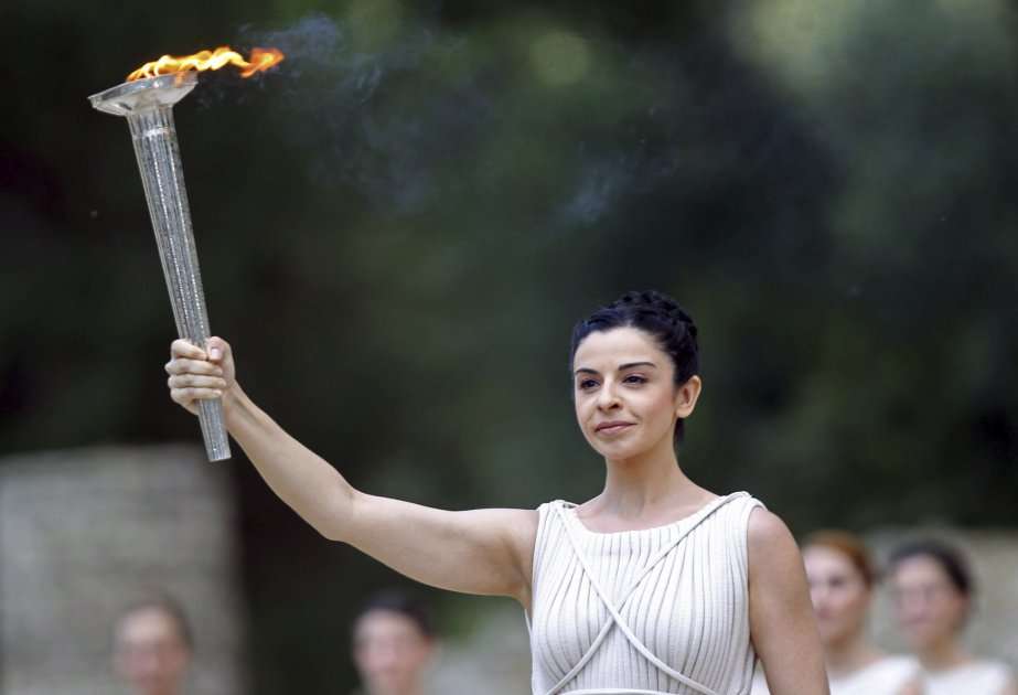 La llama olímpica en Grecia. / AFP