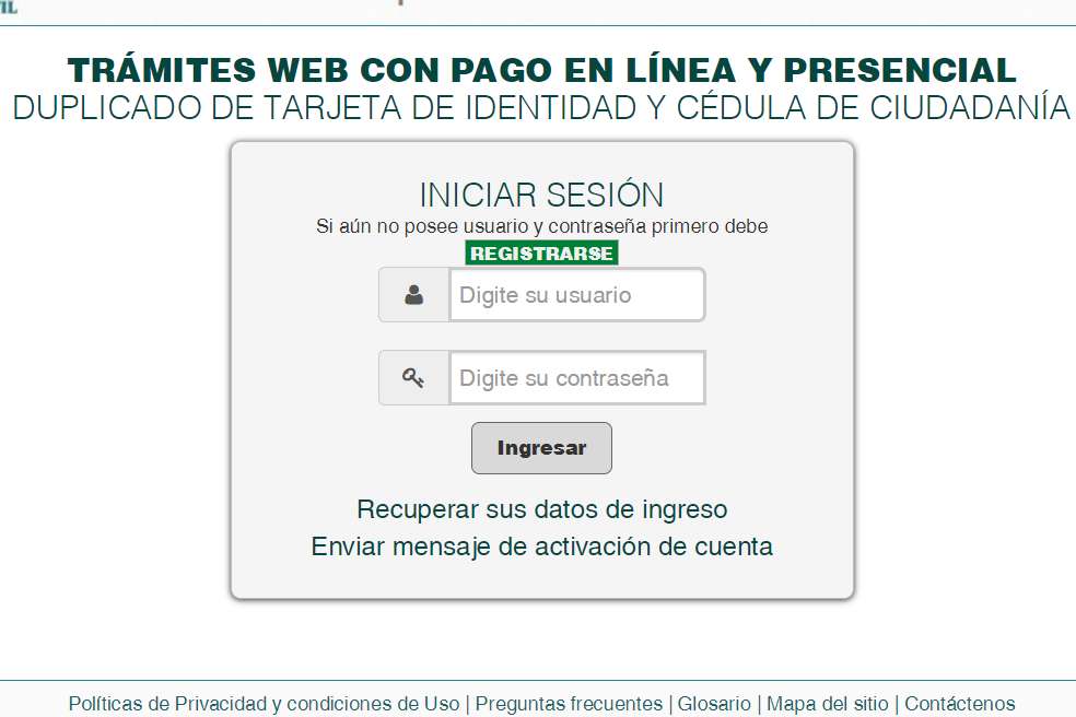 Registraduría.