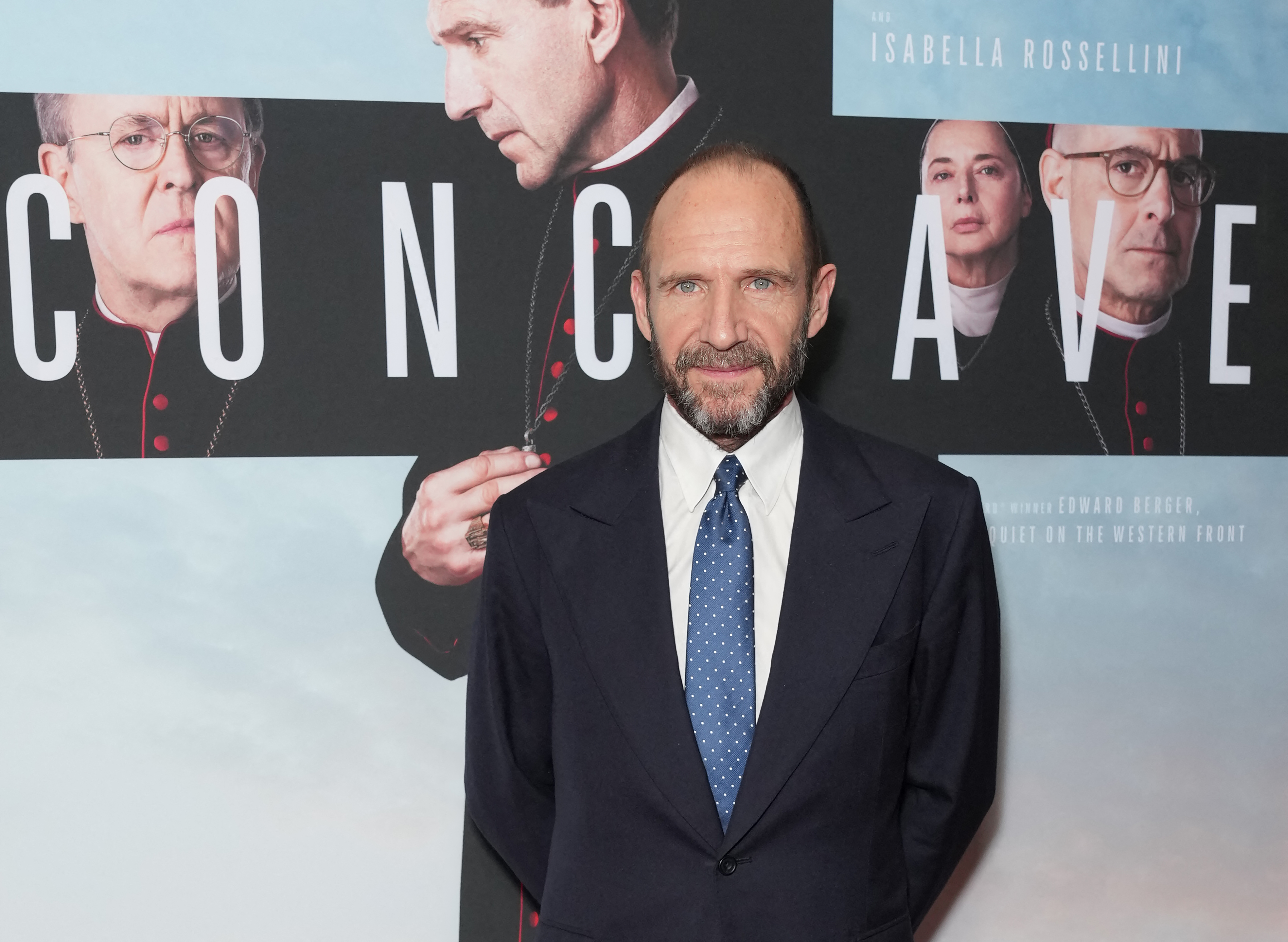 (FILES) British actor Ralph Fiennes attends the "Conclave" New York premiere on October 23, 2024 in New York City.