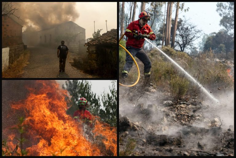 Las impactantes imágenes del incendio que arrasó más de 3.000 hectáreas en Portugal