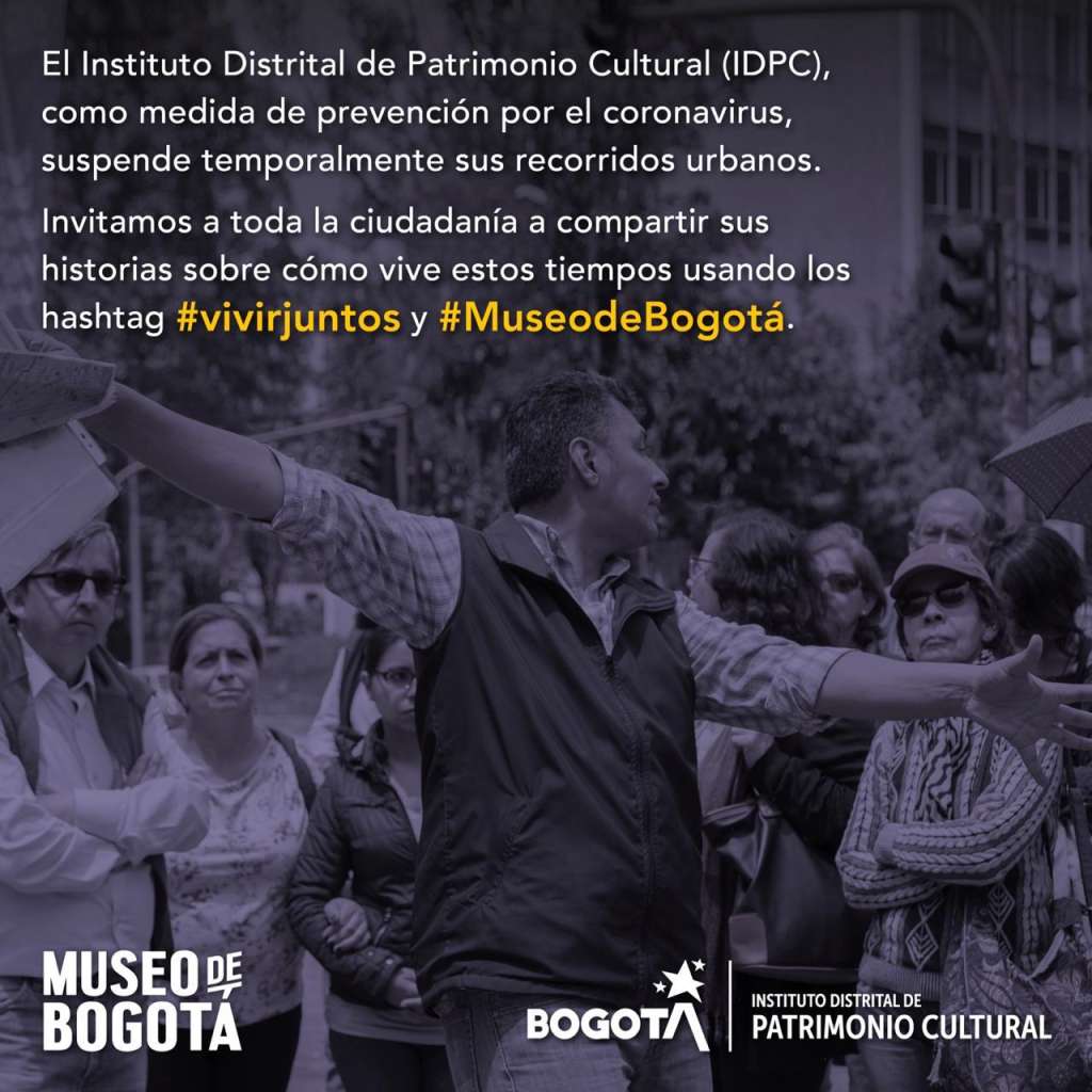 Con los hashtags #VivirJuntos y #MuseodeBogotá, las personas podrán unirse a la iniciativa para conocer las experiencias de otras personas y compartir la de ellos mismos. También, pueden enviar historias y demás archivos al correo del museo, el cual es patrimoniobogota@gmail.com