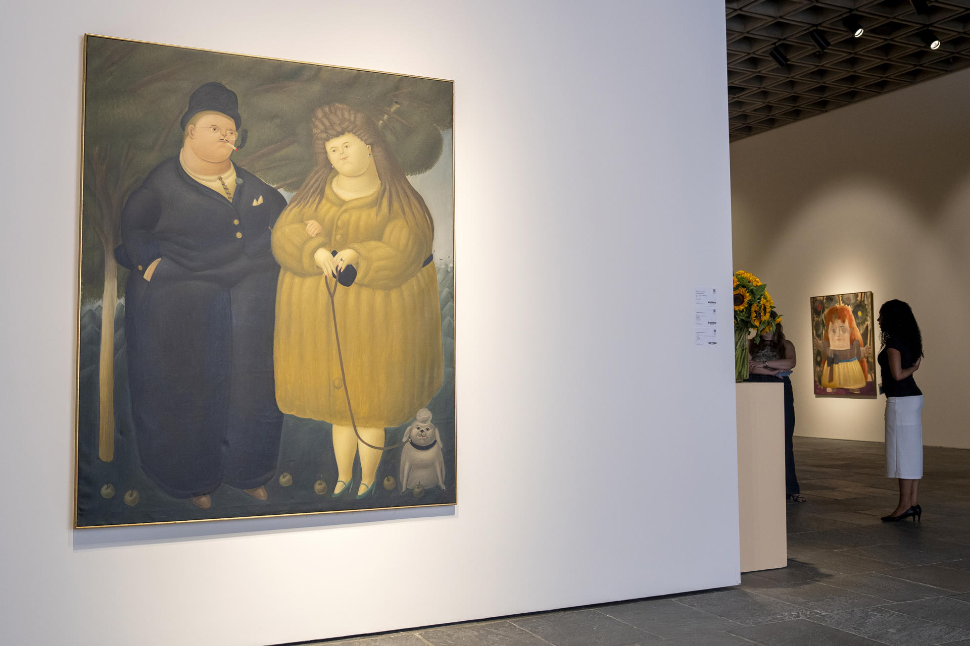 AME2185. NUEVA YORK (ESTADOS UNIDOS), 23/07/2026.- Fotografía de la obra 'Los Ricos' del artista Fernando Botero, exhibida este jueves en Nueva York (EE.UU.). La casa de subastas Sotheby's presenta a la prensa 'Botero en Nueva York', una exposición de venta privada dedicada al artista colombiano centrada en su etapa en la Gran Manzana y que cuenta con obras nunca antes mostradas al público. EFE/Ángel Colmenares