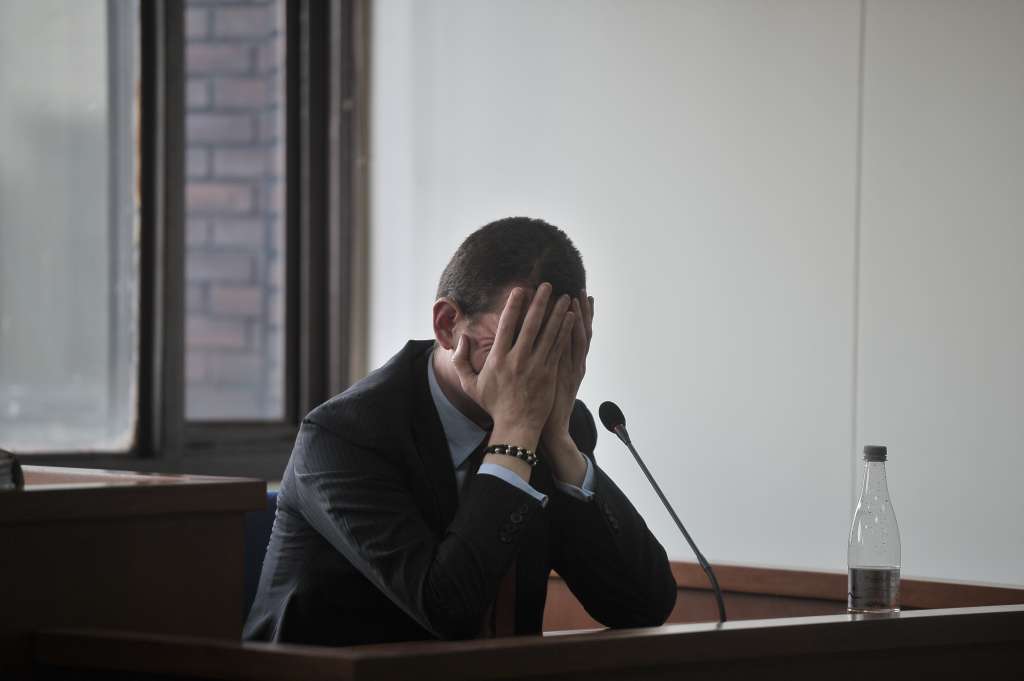 Contratista cordobés, condenado por el carrusel de la contratación y testigo estrella de la fiscalía contra el exalcalde de Bogotá Samuel Moreno Rojas, durante la audiencia.