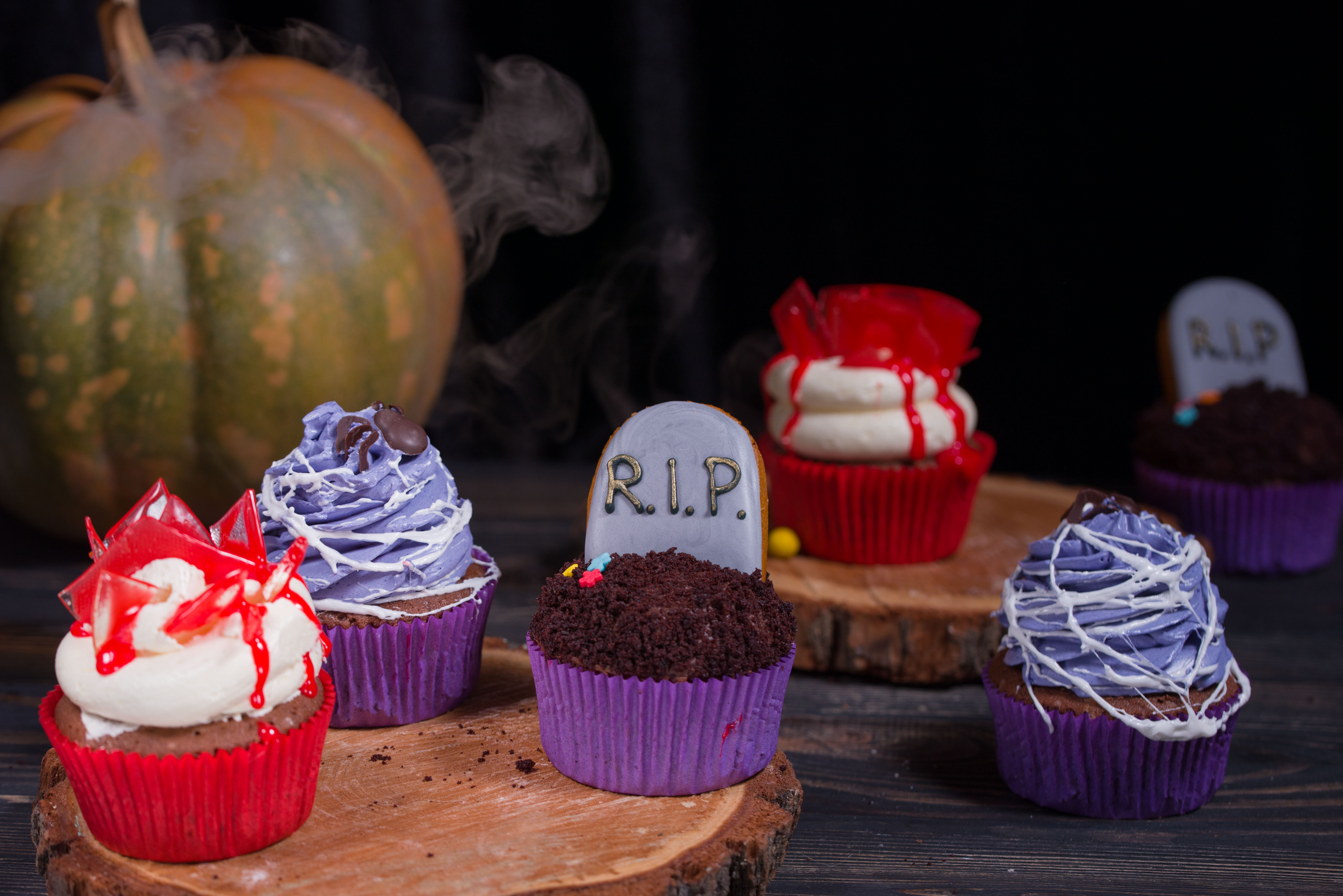 Cup cakes inspirados en Halloween