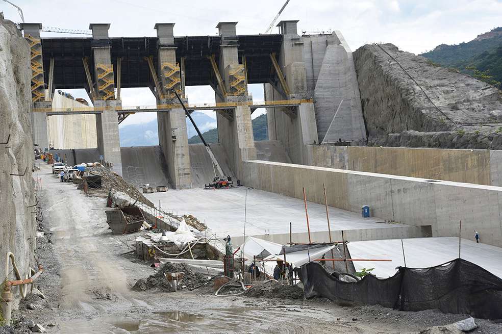 Obras en el vertedero de Hidroituango. / Cortesía - EPM