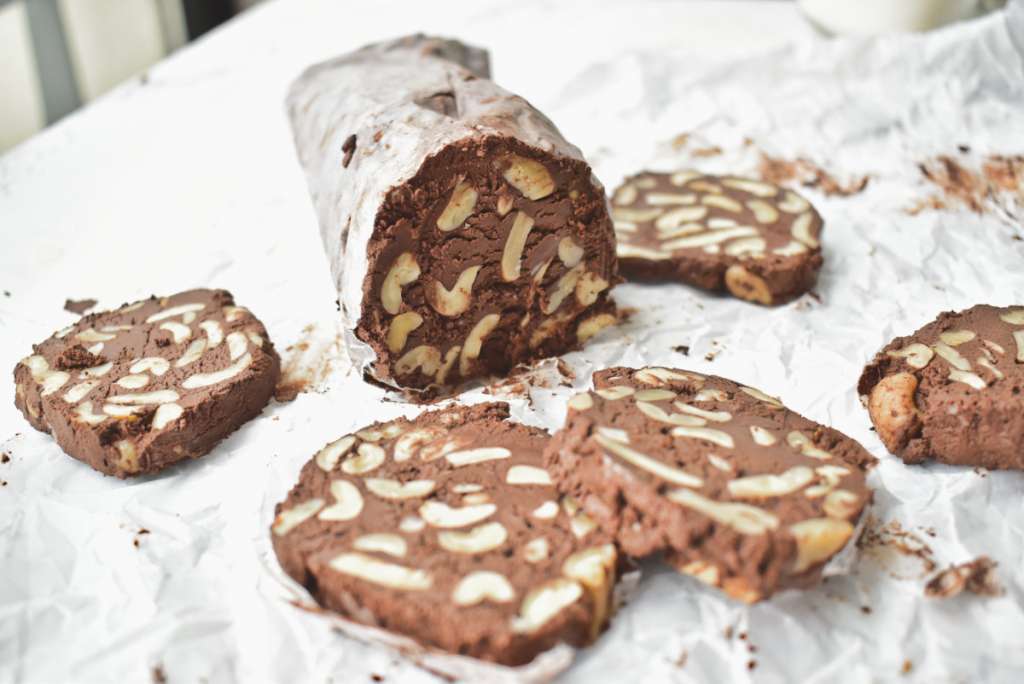 Salami de chocolate sin azúcar refinada