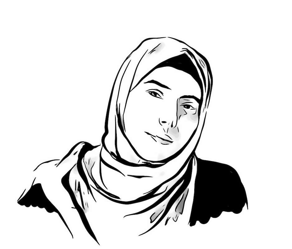 Hiba Kamal Abu Nada, poeta palestina, quien falleció el 20 de octubre en Gaza.