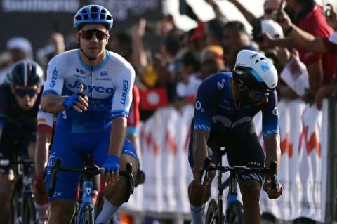 Fernando Gaviria fue segundo en la quinta etapa del UAE Tour 2023