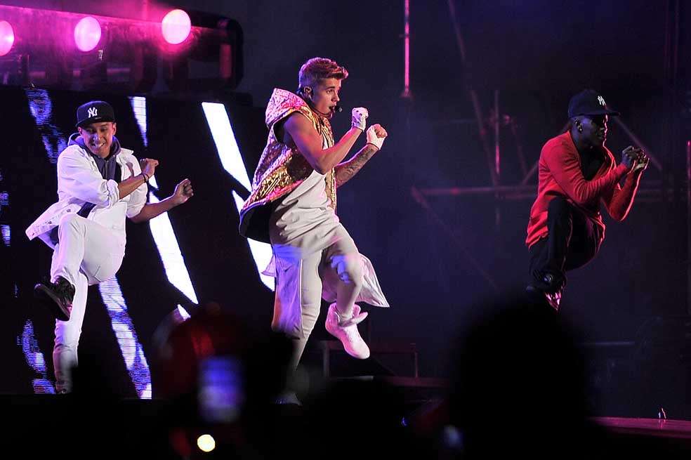 Justin Bieber durante su concierto en el estadio El Campín, en Bogotá. / David Campuzano