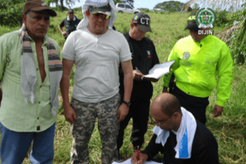 Los restos de Fidel Castaño Gil