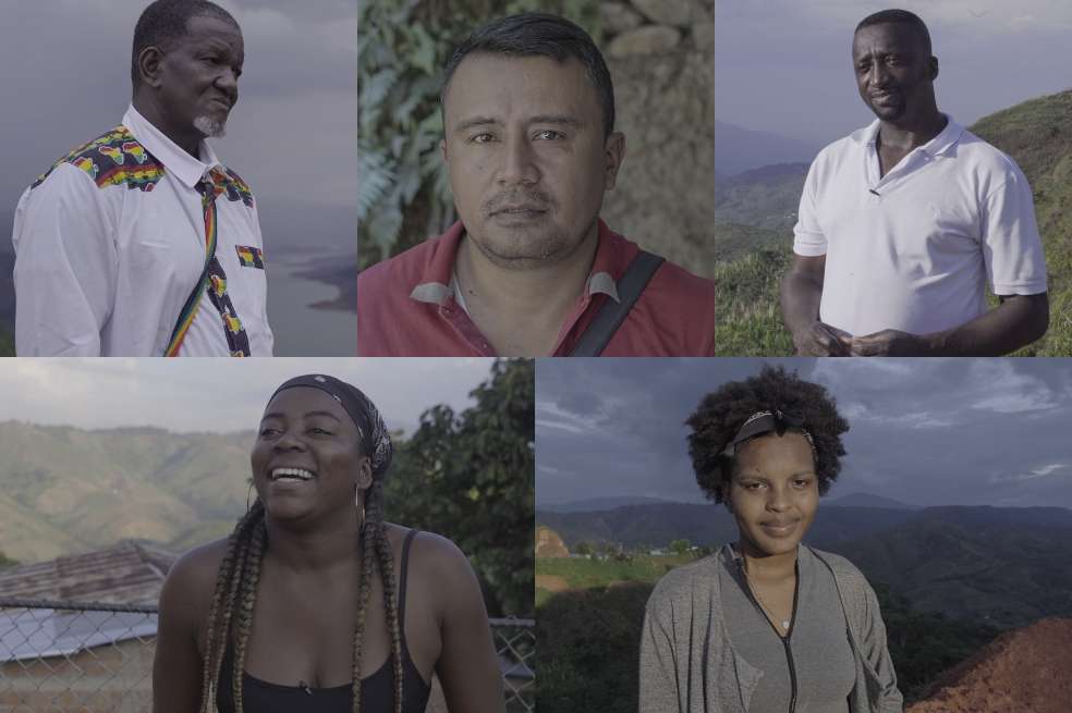 Arriba, de izquierda a derecha: Lisifrey Ararat, César Cerón y Aníbal Vega; abajo: Carolina García-Mina y Heidy Carabalí.