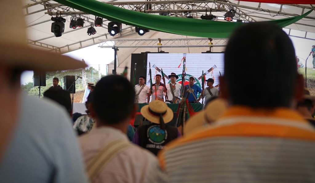 Las principales autoridades indígenas del Cauca hacen presencia en la minga, a la que asistirían más de 5.000 comuneros.