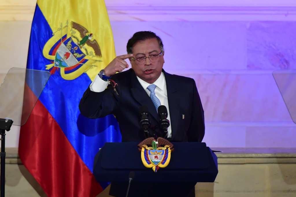 Presidente Gustavo Petro en su discurso durante la instalación de la última legislatura del Congreso.