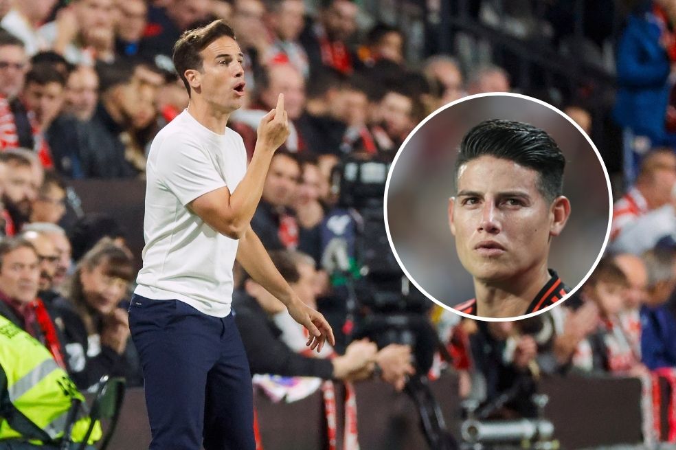 El entrenador íñigo Pérez no le ha dado mucha continuidad a James Rodríguez en el Rayo Vallecano.