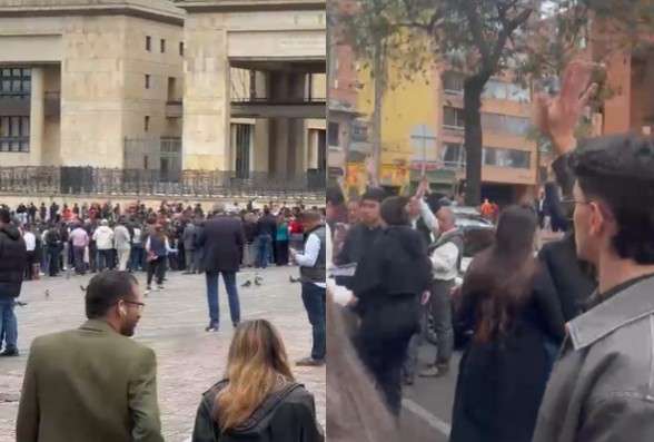 Ciudadanos evacuaron en distintos puntos de Bogotá.