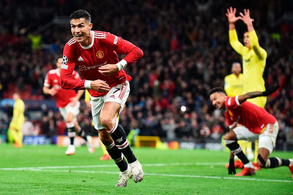 Cristiano Ronaldo celebra el gol de la victoria del Manchester United sobre Villarreal.