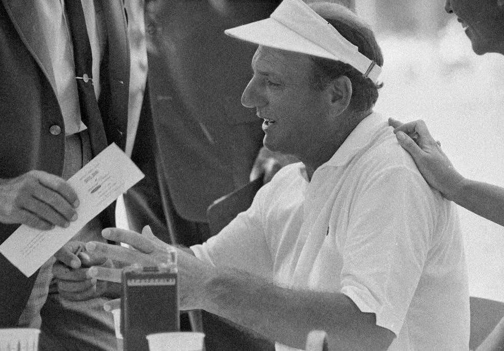 De Vincenzo momentos previos a saber el error que le costo el Masters de Augusta. / AP