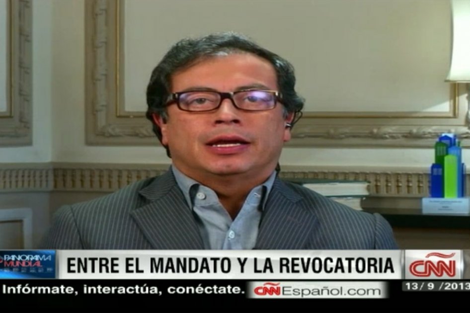 Gustavo Petro en la entrevista de CNN.