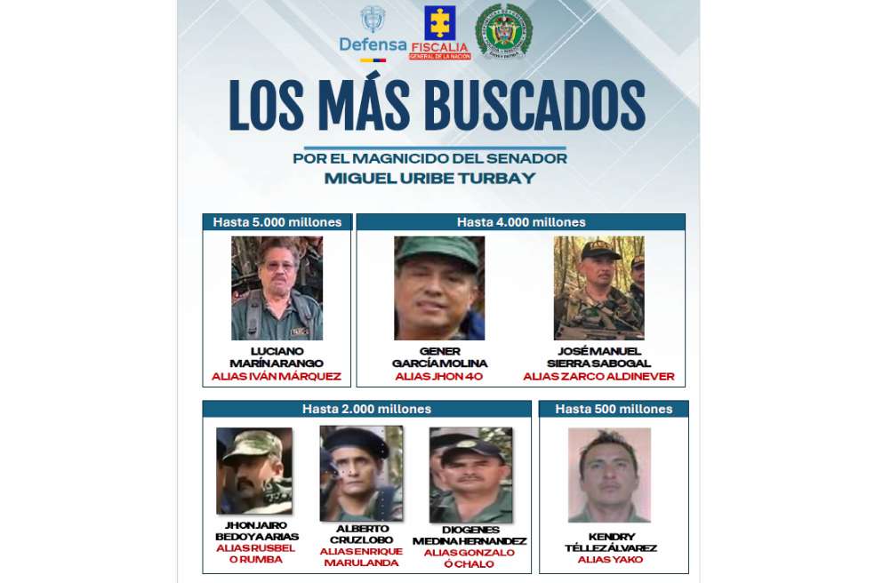 Ordenan capturar altos mandos de la Segunda Marquetalia por crimen de Miguel Uribe Turbay
