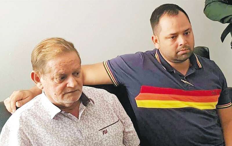 Cristo Contreras, padre del Alcalde de El Carmen, Edwin Contreras, luego de ser liberado tras su secuestro el año pasado. / Archivo Particular