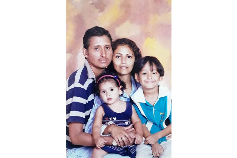 Familia García Guerrero. De izquierda a derecha: Rubiel García, Laura Guerrero, Isabella y Nicolás García Guerrero.