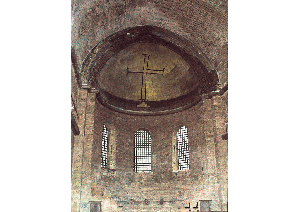 La iglesia de Santa Irene, en Estambul, Turquía, presenta un ejemplo del arte iconoclasta: una cruz.