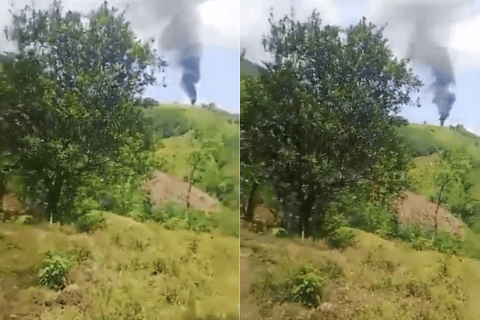 Helicóptero de la Policía fue derribado en zona rural de Amalfi (Antioquia)