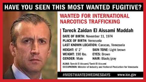 Mano derecha de Maduro ingresa en la lista de los más buscados de Estados Unidos