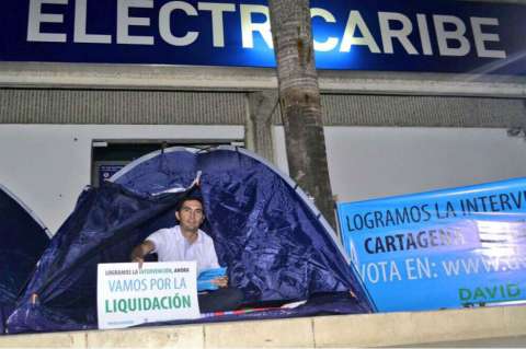 Los campamentos que se enfrentan a Electricaribe