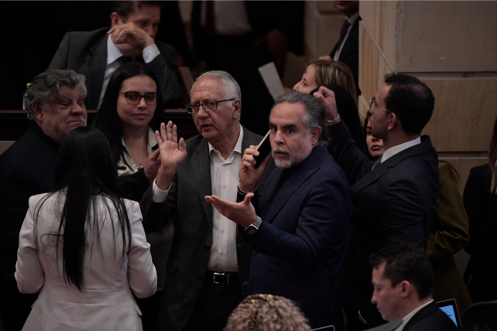 Los ministros de Salud, Guillermo Alfonso Jaramillo, y del Interior, Armando Benedetti, buscan respaldo del Congreso para la reforma a la salud.