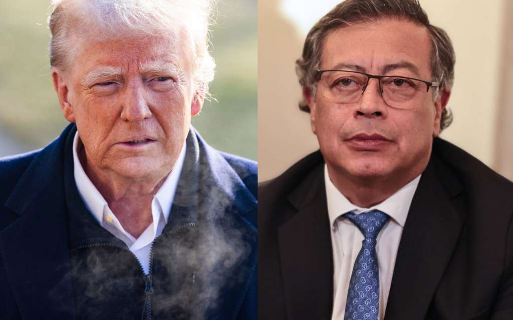 Presidentes Donald Trump (Estados Unidos) y Gustavo Petro (Colombia).