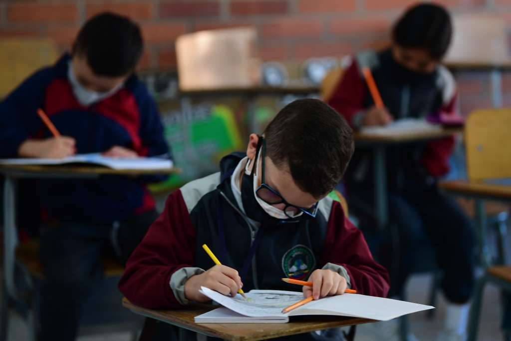 Regreso a clases en los colegios de públicos de Bogotá durante la pandemia del Covid-19 que contó con la asistencia de la alcaldesa Claudia López