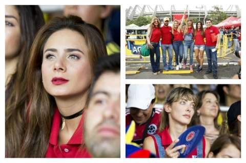 Imágenes de los famosos que estuvieron en el partido entre Colombia y Uruguay