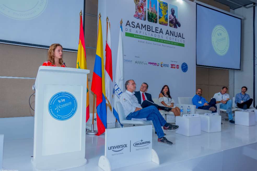 La ministra de Comercio, Industria y Turismo, María Claudia Lacouture, una de las asistentes a la 63ª Asamblea Anual de Cotelco. / Cortesía
